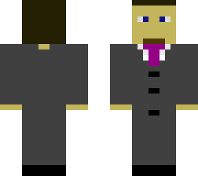 suit coat purple tie