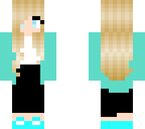 teal blond girl/woman