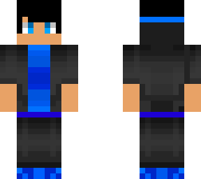 water boy with black hair and jacket and blue shirt - created by eradicator475