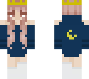 +-moon hoodie girl with crown-+
