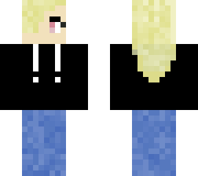 blonde girl with hoodie