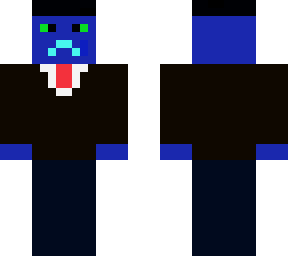 blue man in suit