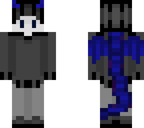 dragon boy black n white blue