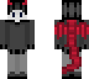 dragon boy black n white red