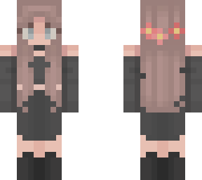 girl in a dark gray dress