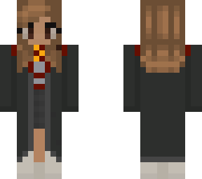 girl in harry potter robe with cool hair