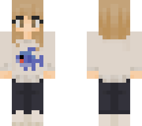 girl with shark jumper