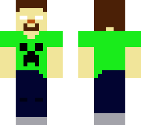 herobrine with creeper t-shirt