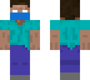 herobrine with mask and is helping to stop the surge