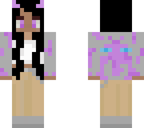 lavender enderman - tan jeans