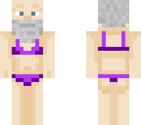 old man bikini purple