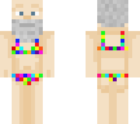 old man bikini rainbow