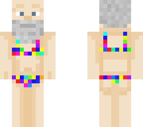 old man bikini rainbow blink