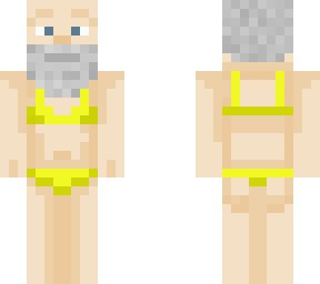old man bikini yellow