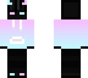 pink and blue cotton candy demon