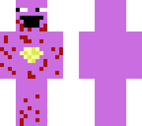 purple guy has blood on him