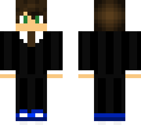 tuxedo boi with brown tie