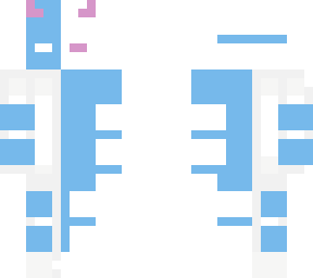 white and blue devil boy