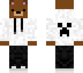 bear in white hoodie