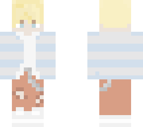 blonde, (finished hair, ripped jeenz)