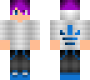 boy with purple hair