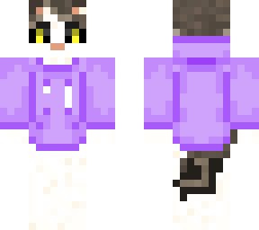 cat in a  purple hoodie (fixed shading)