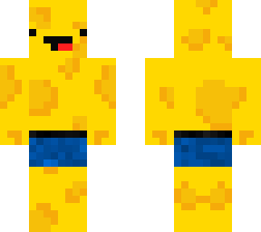 chees in swimming trunks