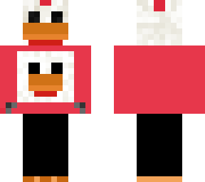 chiken with red shirt
