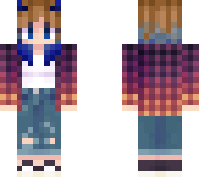 my skin with blue hair (no back)