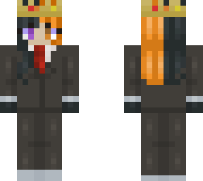 Half Blaze And Wolf Girl Minecraft Skin