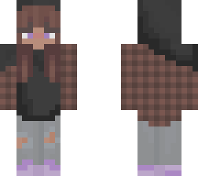 plaid and grey hoodie // my new skin