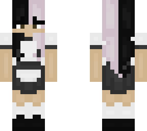 split dye hair maid girl