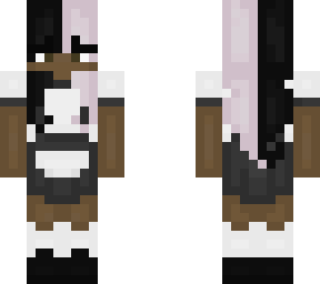 split dye hair maid girl