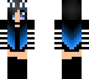 teal cat girl