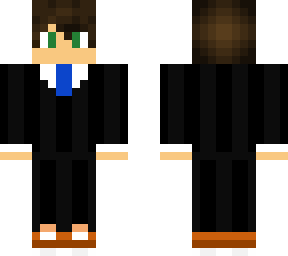 tuxedo boi with brown tie