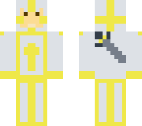 white knight with gold outlines