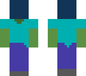 zombie with blue blinding head