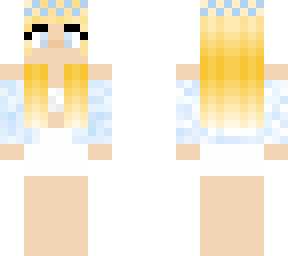 blue cute girl with blonde hair