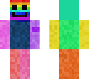 colorful face pixel dude