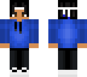 girl in a blue hoodie