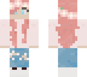 kawaii pink flower girl