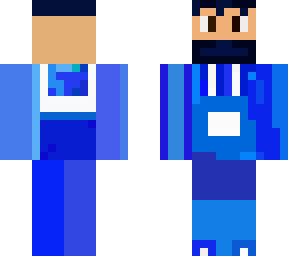 man with blue hoodie