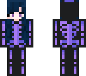 neon skeleton girl