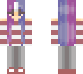 purple and blue hair girl again