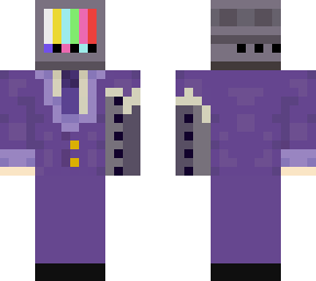 purple suit bionic arm tv head