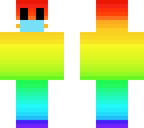 raindow man with mask