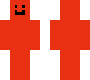 red with smily face