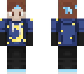 tanithai's skin (moon) with moon horns, black sleeves