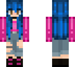 teen girl blue & pink
