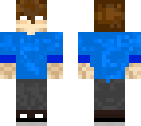 the ded grain with a blue shirt